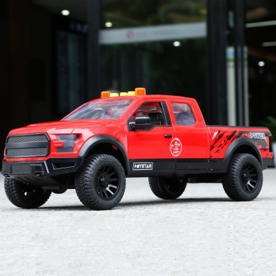 TOYSTAR - 666-89P Mô hình xe bán tải cảnh sát màu đỏ (KT 41x16x19cm)