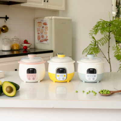 Nồi nấu cháo SEKA SK6182 dung tích 0,8L cho bé ăn dặm - Ninh hầm hấp cách thuỷ chưng yến hàng chính hãng