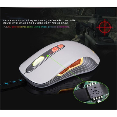 Chuột GAMING NEWMEN GX1 led RGB, 4000DPI Max, Omron) - Hàng chính hãng