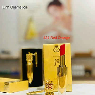 Son Lì Cao Cấp Whoo Gongjinhyang Mi Luxury Lip Rouge 24 đỏ cam