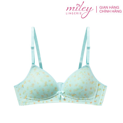 Áo Ngực Nữ Không Gọng Thun Lạnh Mút Mỏng Hoa Văn Active Miley Lingerie - Màu Xanh BRM07015