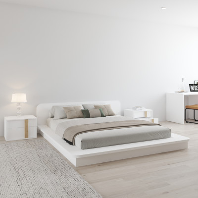 HAPPY FURNITURE , Giườngngủ NOAH , GNG_254 GNG_255 GNG_256 GNG_257 , 222cm x 16cm DxC