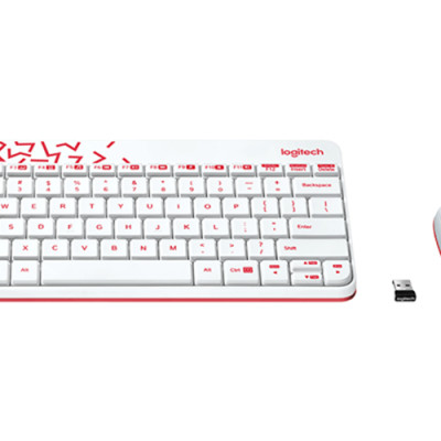 Bộ Bàn Phím Và Chuột Không Dây Logitech MK240 Trắng - Hàng Chính Hãng