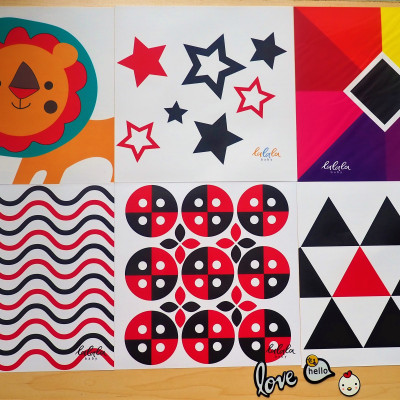 BỘ THẺ LALALA BABY, DECAL MÀU KÍCH THÍCH THỊ GIÁC