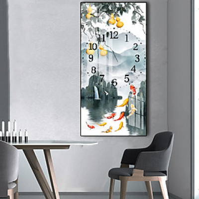 Đồng Hồ tranh Pha lê PVP, đồng hồ KT 30*60, 40*80, ĐỒNG HỒ PHA LÊ , ĐÔNG HỒ TREO TƯỜNG - MẶT TRANH PHONG THỦY