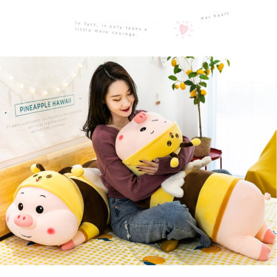 Thú nhồi bông heo ong vàng - Size từ 60cm đến 100cm - Quà tặng heo ong vàng nhồi bông dễ thương - Gối ôm mềm mịn cho bé