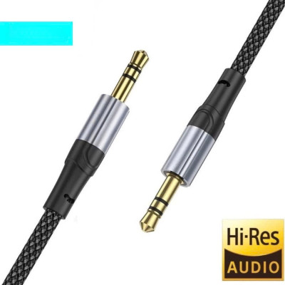 1m Dây Audio 3.5mm tròn mạ vàng 24K, TPE cao cấp - Hàng chính hãng
