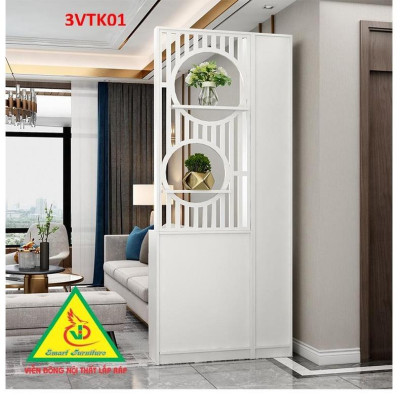 Vách ngăn phòng khách nhà bếp, Tủ kệ vách ngăn phòng 3VTK01 - Nội thất lắp ráp Viễn Đông ADV