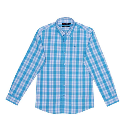 Áo sơ mi nam KHATOCO dài tay kẻ caro A1MD468S1-CNCR063-2408-D