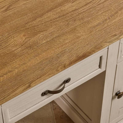 Bàn Làm Việc Seychelles Gỗ Sồi Ibie OTDSEYO - Trắng (140 x 60 cm)