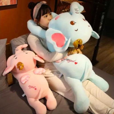 Thú nhồi bông voi đội vương miệng đáng yêu - Size 70cm đến 1m1 - Quà tặng gấu bông con voi êm mịn cho bé.