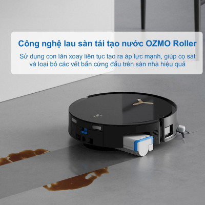 Robot Hút Bụi Lau Nhà Ecovacs X8 Pro 18.000Pa Giặt Nước Nóng, Xòe Giẻ - Hàng Chính Hãng