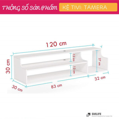 Kệ tivi gia đình gắn tường nhỏ gọn SMLIFE Tamera