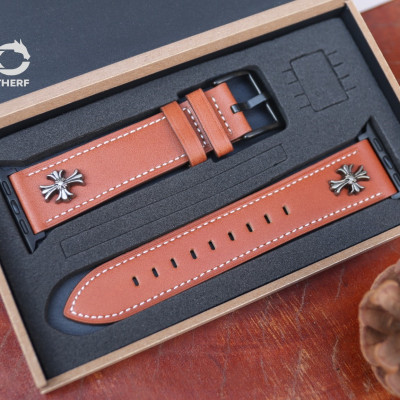 Dây da cho đồng hồ AW Da Bò Pullup - Rivet độc lạ phong cách Khóa Thép 316L Dành cho các đời AW- Hàng Chính Hãng