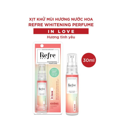 Xịt Khử Mùi Refre Whitening Perfume Nước Hoa - Hương Tình Yêu In Love 30ml