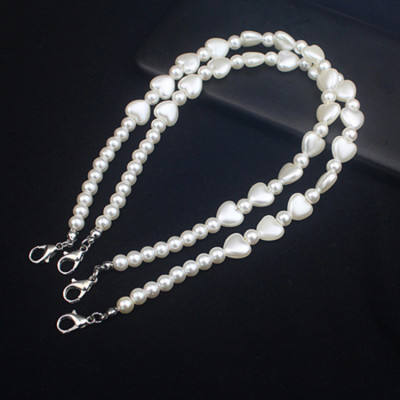 Dây đeo áo ngực dây áo bra dây áo nịt ngực mix trái tim và hạt châu nhân tạo độc đáo