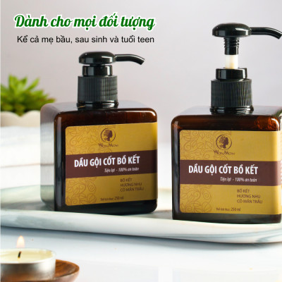 Bộ da đẹp tóc đen, nuôi dưỡng da đẹp, tóc xinh Wonmom ( 1 sữa rửa mặt + 1 dầu gội cốt bồ kết )