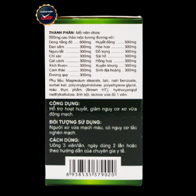 Viên uống TM139 Hỗ trợ hoạt huyết, giảm nguy cơ xơ vữa động mạch