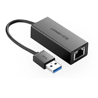 Ugreen UG20256CR111TK 15CM màu Đen Cáp chuyển đổi USB 3.0 sang cổng LAN RJ45 tốc độ 1000Mbps vỏ nhựa - HÀNG CHÍNH HÃNG