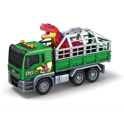 TOYSTAR - 666-68T Mô hình đồ chơi xe vận chuyển Khủng long tỉ lệ 1:10 có âm thanh và đèn (KT 31x12x17cm)