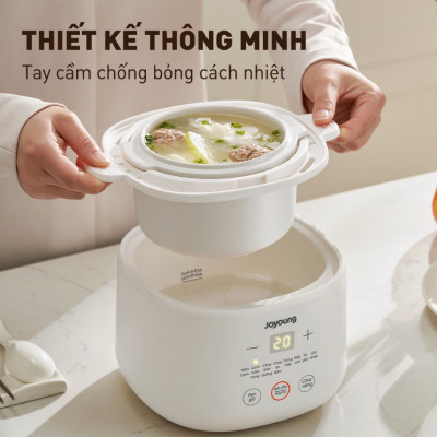 Nồi nấu chậm Joyoung JSC-107 - Dung tích 1L, Công suất 200W, Chữ tiếng Việt - Hàng chính hãng