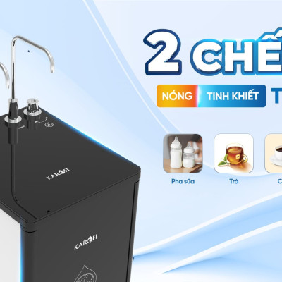 Máy lọc nước nóng nguội 10 lõi lọc Smax Karofi KAH-D10 - Hàng chính hãng