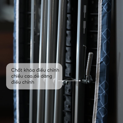 Bàn để ủi, cầu là quần áo dạng đứng LEBENLANG LBB363, khung bằng thép tặng tấm lót thay thế - hàng chính hãng 