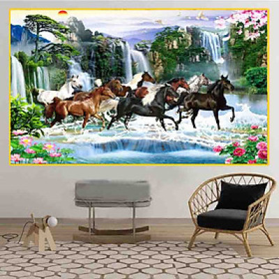 Tranh dán tường phong thủy-tranh Mã Đáo Thành Công