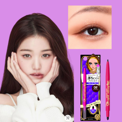 Bút Chì Sáp Kẻ Mí Mắt Không Trôi Nét Vẽ Tự Nhiên Dạng Xoay Màu Nâu Kissme Heroine Make
