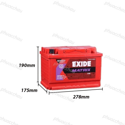 Bình Ắc Quy EXIDE DIN74L 12V-74Ah