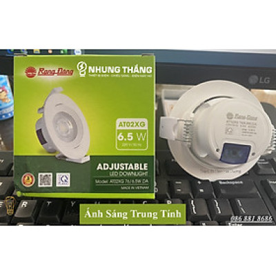 ĐÈN LED ÂM TRẦN DOWNLIGHT RẠNG ĐÔNG MODEL D AT02 XG 76/6.5W - THAY ĐỔI ĐƯỢC GÓC CHIẾU