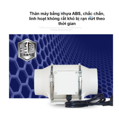 Quạt thông gió nối ống phi 100 - Quạt hút đồng trục cấp khí tươi cho công trình nhà - Hàng chính hãng GDXLFJ siêu chống ồn