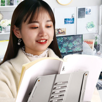 Giá Đỡ đỡ sách, đọc sách, đỡ điện thoại máy tính bảng đa năng chống cận Hợp Kim Nhôm Cao Cấp có thể điều chỉnh chiều cao. Hỗ Trợ Chống Mỏi Cổ, Vai, Gáy. Hàng Chính Hãng KitAcoom