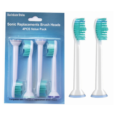 Cho máy Philips Sonicare, Bộ 4 đầu bàn chải đánh răng điện HX-6014, dòng máy HX3, HX6, HX7, HX8, HX9, R, FlexCare +, FlexCare, HealthyWhite, HydroClean, EasyClean, DiamondClean-Phá tan mảng bám, cho răng sáng bóng