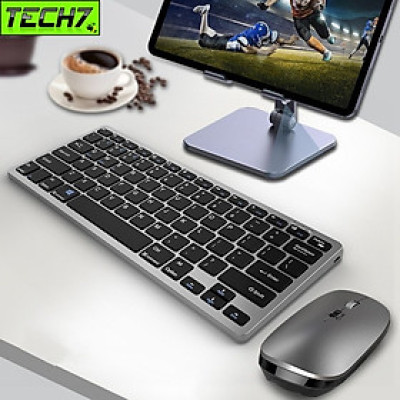 Bộ Bàn phím chuột không dây mini W616C - pin sạc TypeC- đa kết nối bluetooth 5.0 + 3.0 + Usb wireless 2.4G hàng nhập khẩu