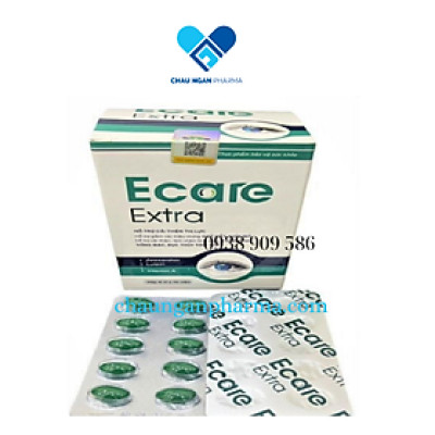 Viên Sáng Mắt Bổ Sung Kẽm, Zeaxanthin, Lutein Ecare Extra Hộp 60 viên