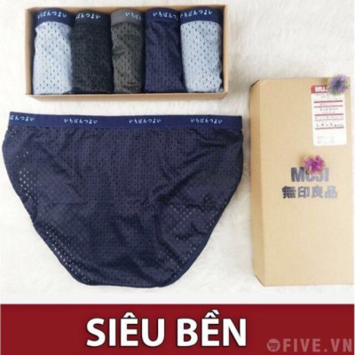 Hộp 5 quần Sịp Nam Tam Giác Thông Hơi Xuất Khẩu QL43
