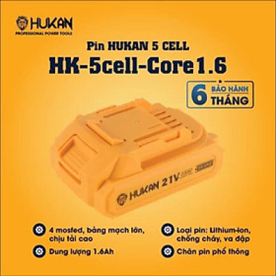 PIN 5CELLS 1.6AH HK-5CELL-CORE1.6 HUKAN - HÀNG CHÍNH HÃNG