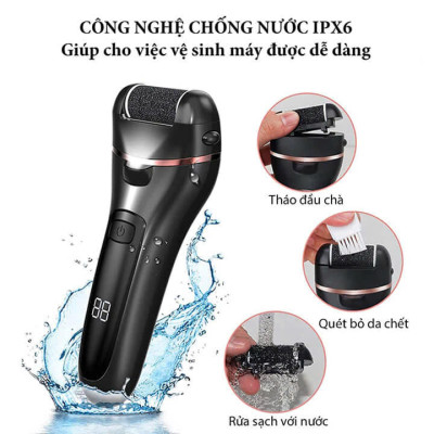 Máy Chà Gót Chân, Mài Gót Chân, Tẩy Da Chết Cao Cấp - Có Tích Điện, Tặng Kèm 3 Đầu Mài Thạch Anh 2 Chế Độ Mịn Da Quà Tặng Phụ Kiện 10 Món Cho Tiệm Nail Cá Nhân Nam Nữ Tại Nhà Văn Phòng - Giao Màu Ngẫu Nhiên