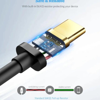 Ugreen UG30161US141TK 2M màu đen Dây USB 2.0 sang Type-C truyền dữ liệu và sạc - HÀNG CHÍNH HÃNG