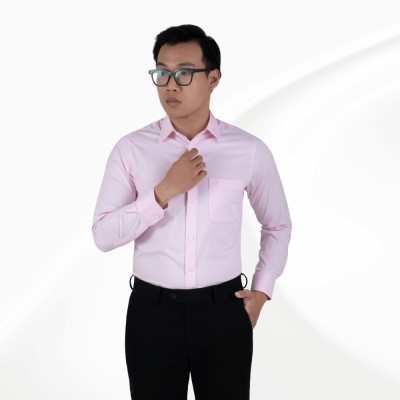Áo sơ mi nam dài tay màu hồng phấn có túi GENTITI By Thái Tuấn- 1C802HAKT006