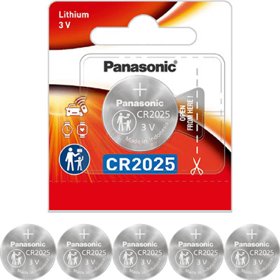 Vỉ Pin nút Panasonic 3V CR-2025/5BN (1 viên/5 viên) - Hàng chính hãng