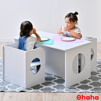 [Kèm Video Thực Tế - Miễn phí vận chuyển & Lắp đặt] Giường tầng trẻ em thông minh cao cấp xếp gọn kèm bàn ghế Ohaha  -  GTXG001