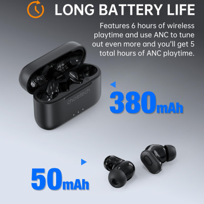 Tai nghe Choetech BH-T15 Bluetooth Chống Ồn Chủ Động True Wireless- hàng chính hãng