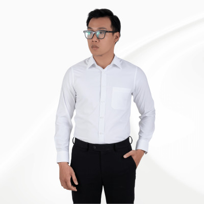 Áo sơ mi nam dài tay có túi màu trắng GENTITI by Thái Tuấn -  1C815HAKT101