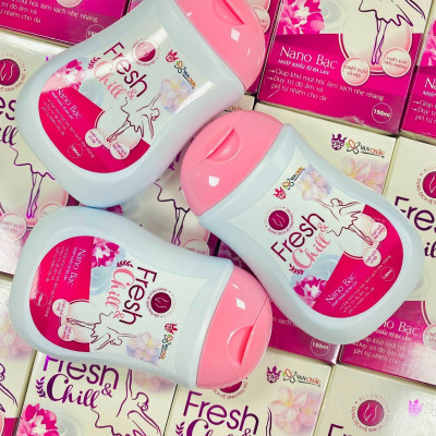 Dung dịch vệ sinh phụ nữ Nano bạc lá trầu không hỗ trợ điều trị viêm nhiễm phụ khoa Fresh&Chill chai 150ml