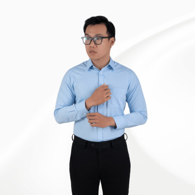 Áo sơ mi nam dài tay xanh không túi GENTITI By Thái Tuấn - 1C803HAKT005