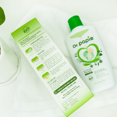 Mua Chai 230ml Nước Tắm gội Thảo Dược DR PAPIE Tặng 1 Khăn Sữa Cho Bé