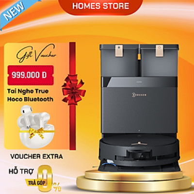 Robot Hút Bụi Lau Nhà Ecovacs X8 Pro 18.000Pa Giặt Nước Nóng, Xòe Giẻ - Hàng Chính Hãng