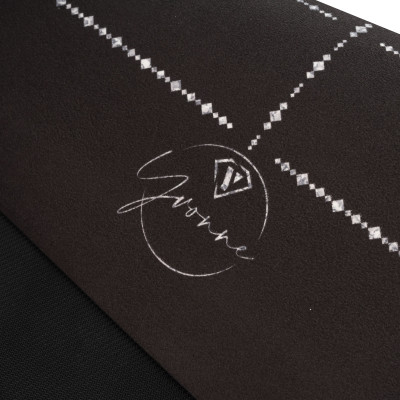 Thảm tập yoga chính hãng Yvonne, Pole Star Black (TẶNG KÈM 3 PHẦN QUÀ) dày 4mm bề mặt nhám, siêu bám, chống trơn trượt, ưa mồ hôi,